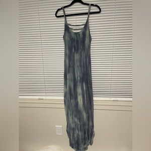 Gypsy 05 – Purple and green, tie-dye maxi dress.